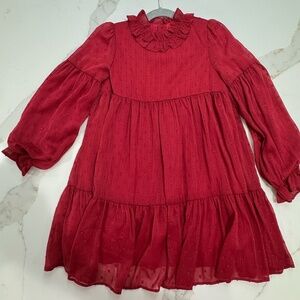 NWT Girls Abel & Lula red long sleeve dress size 8